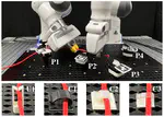 Real-time Contact State Estimation in Shape Control of Deformable Linear Objects under Small Environmental Constraints